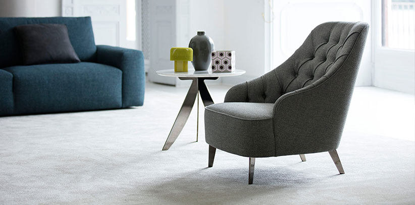 emilia capitonné modern armchair